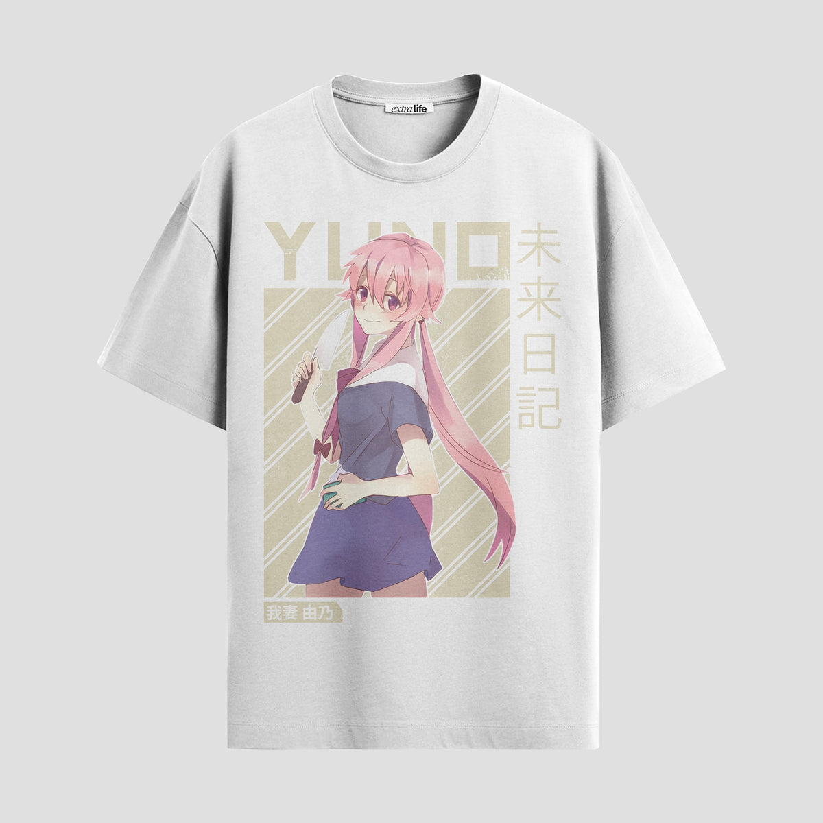 Playera urbana de anime y gaming ExtraLife MX, corte Classic Premium unisex ligero y transpirable en color Deep Black y Pure White, ropa de uso diario para gym y casual.