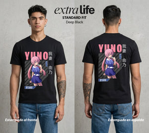El Diario del Futuro | El Diario del Amor #04516 - Playera Standard Fit | Deep Black - Foto en modelo