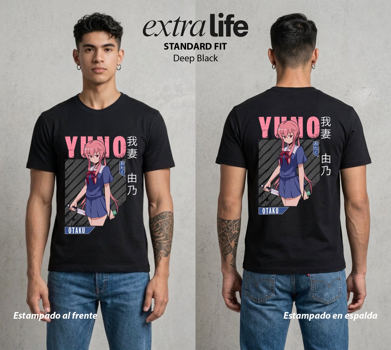 El Diario del Futuro | La Obsesion del Bien #04517 - Playera Standard Fit | Deep Black - Foto en modelo