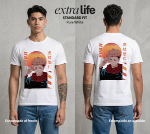 El Arte de las Maldiciones | El Poder sin Tecnica #04525 - Playera Standard Fit | Pure White - Foto en modelo