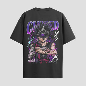 Playera urbana de anime y gaming ExtraLife MX, corte Standard Fit unisex ligero y transpirable en color Deep Black y Pure White, ropa de uso diario para gym y casual.