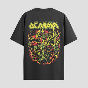 Playera urbana de anime y gaming ExtraLife MX, corte Standard Fit unisex ligero y transpirable en color Deep Black y Pure White, ropa de uso diario para gym y casual.