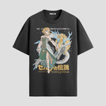 Playera urbana de anime y gaming ExtraLife MX, corte Standard Fit unisex ligero y transpirable en color Deep Black y Pure White, ropa de uso diario para gym y casual.