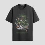 Playera urbana de anime y gaming ExtraLife MX, corte Standard Fit unisex ligero y transpirable en color Deep Black y Pure White, ropa de uso diario para gym y casual.