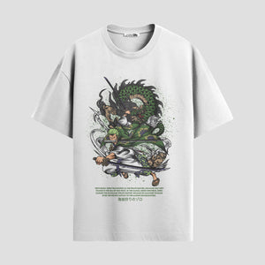 Playera urbana de anime y gaming ExtraLife MX, corte Standard Fit unisex ligero y transpirable en color Deep Black y Pure White, ropa de uso diario para gym y casual.