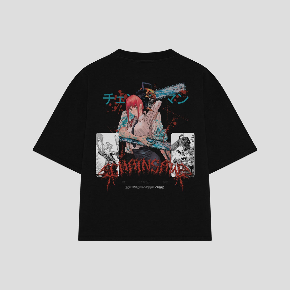 Playera streetwear premium de anime y gaming ExtraLife MX, corte oversized drop shoulder ligero y fresco en color Deep Black y Off-White, moda urbana mexicana de culto.