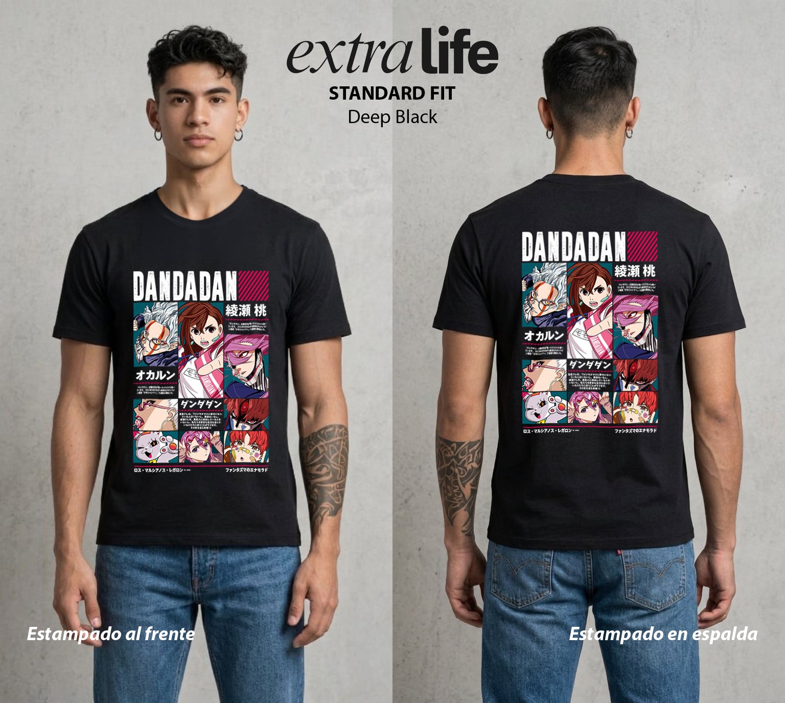Lo Paranormal Cotidiano | El Grupo Paranormal #04570 - Playera Standard Fit | Deep Black - Foto en modelo