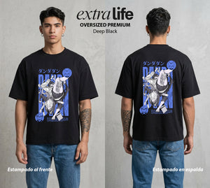 Lo Paranormal Cotidiano | Guardianes del Oculto #04579 - Playera Oversized Premium | Deep Black - Foto en modelo