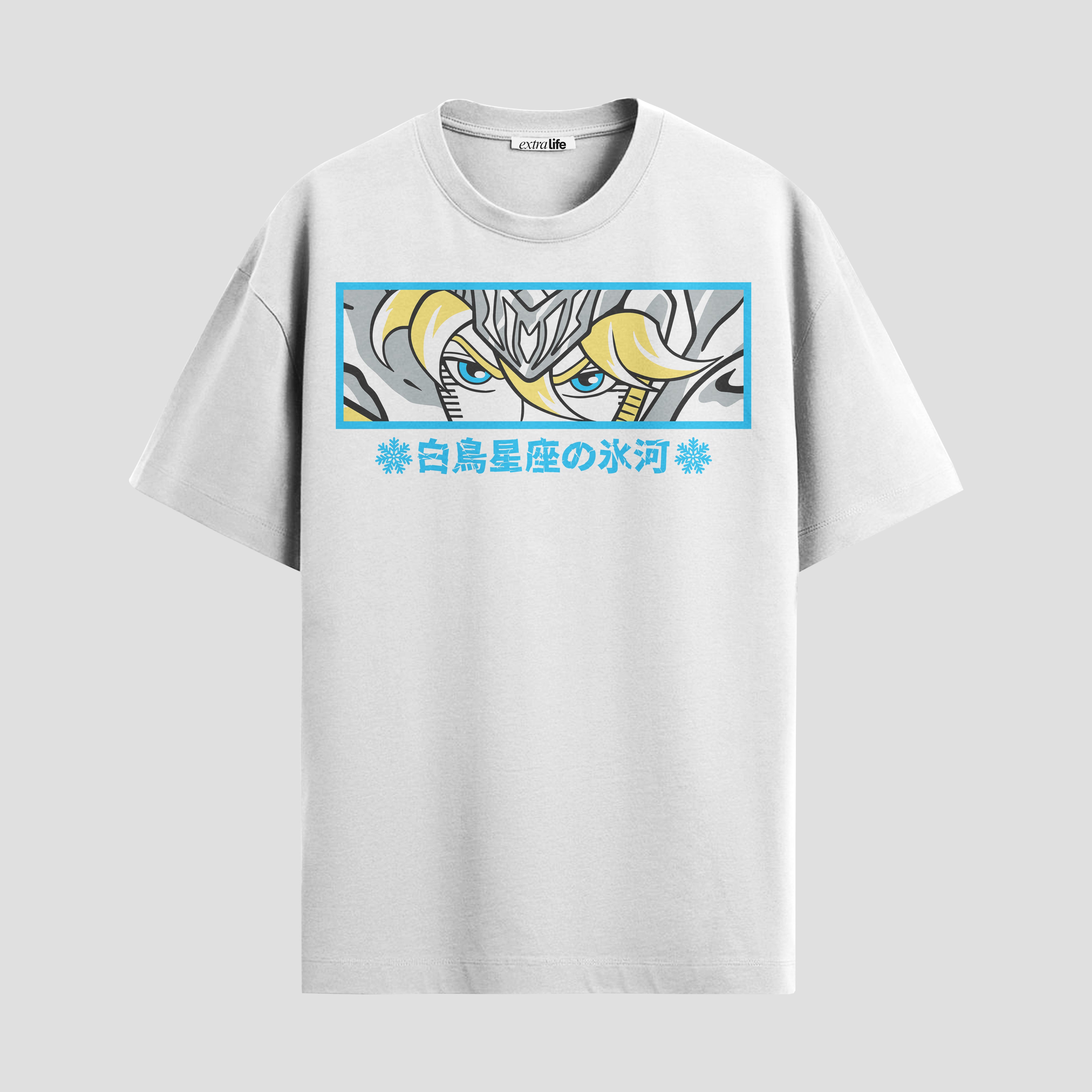 Playera urbana de anime y gaming ExtraLife MX, corte Standard Fit unisex ligero y transpirable en color Deep Black y Pure White, ropa de uso diario para gym y casual.