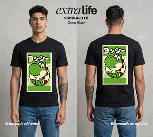 El Reino del Fontanero | Dinosaurio del Fontanero #04596 - Playera Standard Fit | Deep Black - Foto en modelo