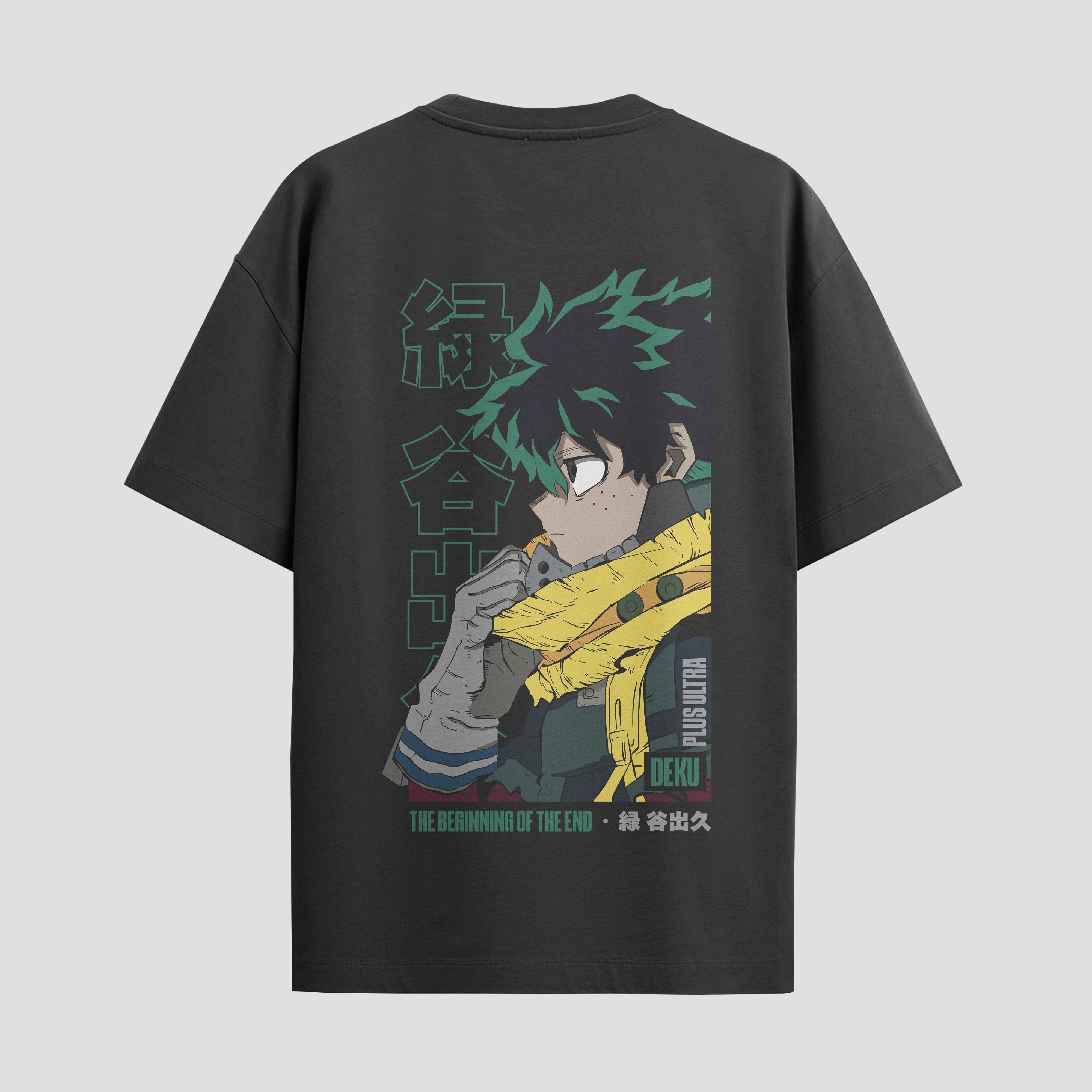 Playera urbana de anime y gaming ExtraLife MX, corte Standard Fit unisex ligero y transpirable en color Deep Black y Pure White, ropa de uso diario para gym y casual.