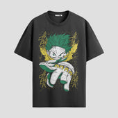Playera urbana de anime y gaming ExtraLife MX, corte Standard Fit unisex ligero y transpirable en color Deep Black y Pure White, ropa de uso diario para gym y casual.