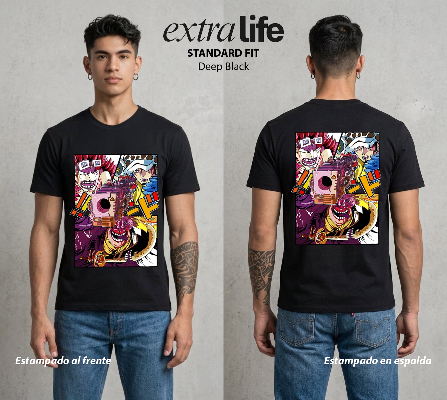 Mar de los Piratas | Emperatriz del Azúcar #04608 - Playera Standard Fit | Deep Black - Foto en modelo