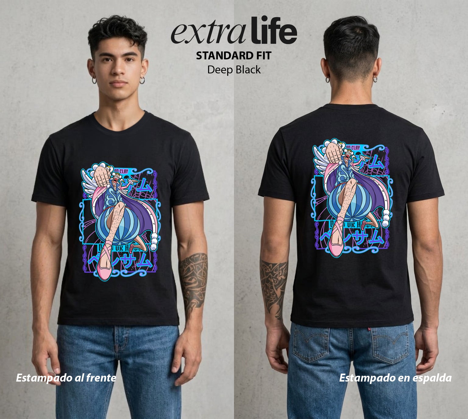 Mar de los Piratas | Bailarín del Mar #04610 - Playera Standard Fit | Deep Black - Foto en modelo