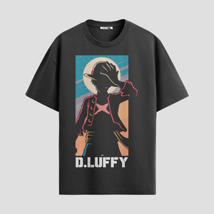 Playera urbana de anime y gaming ExtraLife MX, corte Standard Fit unisex ligero y transpirable en color Deep Black y Pure White, ropa de uso diario para gym y casual.