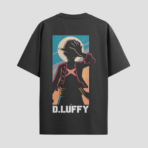 Playera urbana de anime y gaming ExtraLife MX, corte Standard Fit unisex ligero y transpirable en color Deep Black y Pure White, ropa de uso diario para gym y casual.