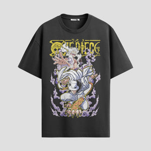 Playera urbana de anime y gaming ExtraLife MX, corte Standard Fit unisex ligero y transpirable en color Deep Black y Pure White, ropa de uso diario para gym y casual.