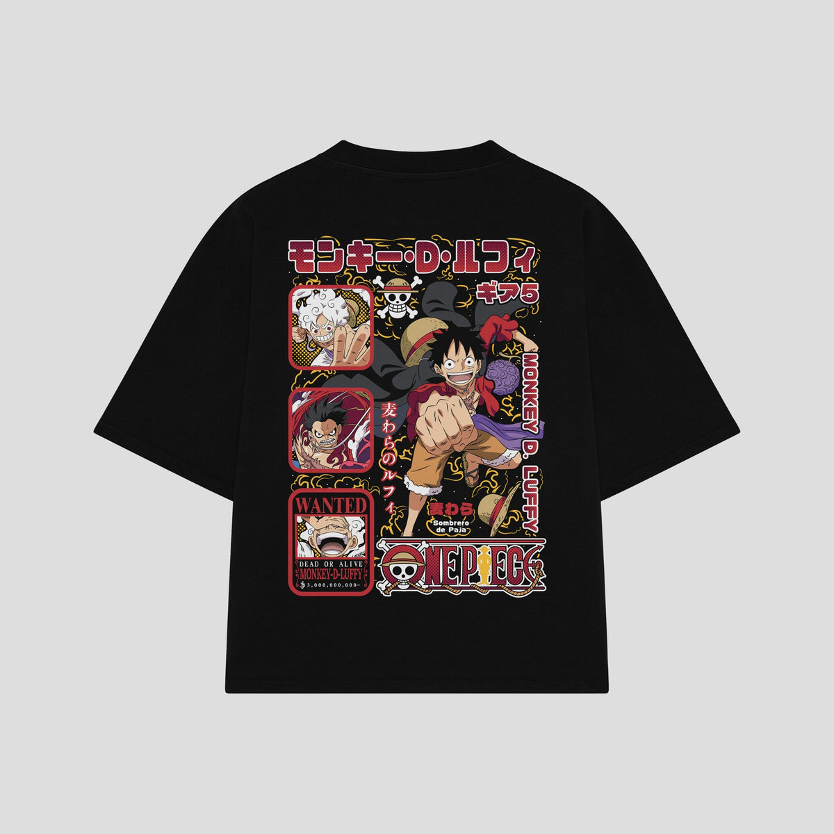 Playera streetwear premium de anime y gaming ExtraLife MX, corte oversized drop shoulder ligero y fresco en color Deep Black y Off-White, moda urbana mexicana de culto.