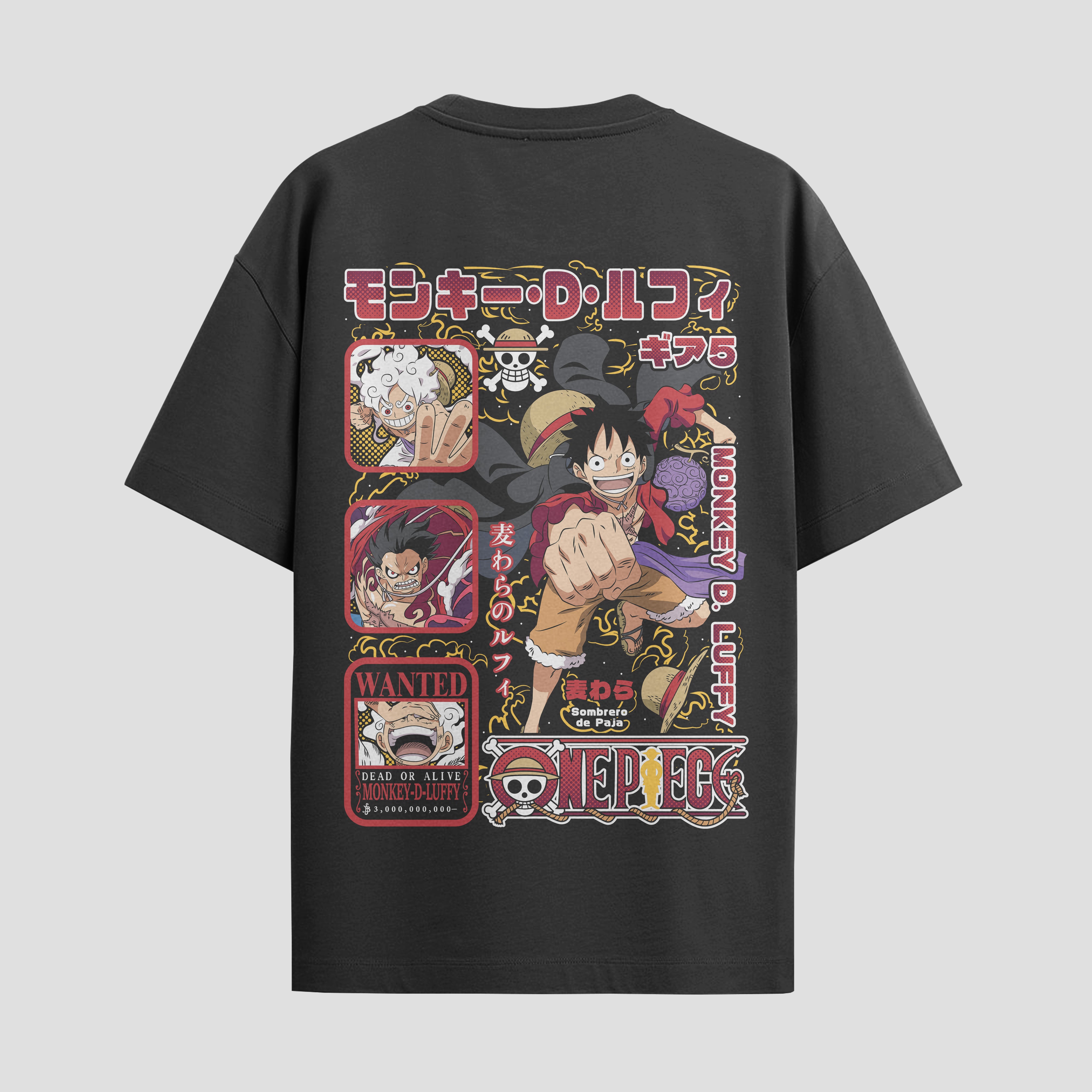 Playera urbana de anime y gaming ExtraLife MX, corte Standard Fit unisex ligero y transpirable en color Deep Black y Pure White, ropa de uso diario para gym y casual.