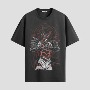 Playera urbana de anime y gaming ExtraLife MX, corte Standard Fit unisex ligero y transpirable en color Deep Black y Pure White, ropa de uso diario para gym y casual.