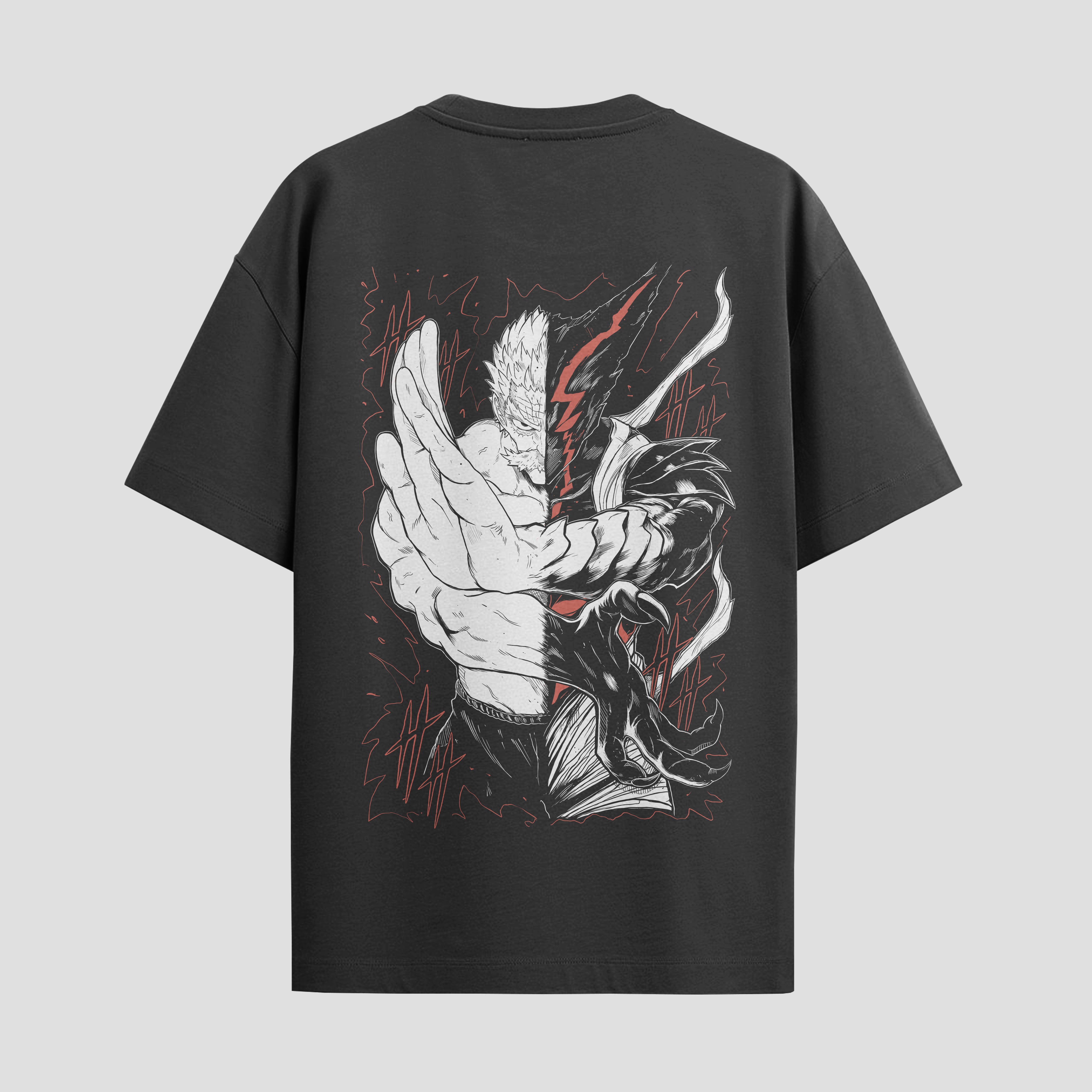 Playera urbana de anime y gaming ExtraLife MX, corte Standard Fit unisex ligero y transpirable en color Deep Black y Pure White, ropa de uso diario para gym y casual.