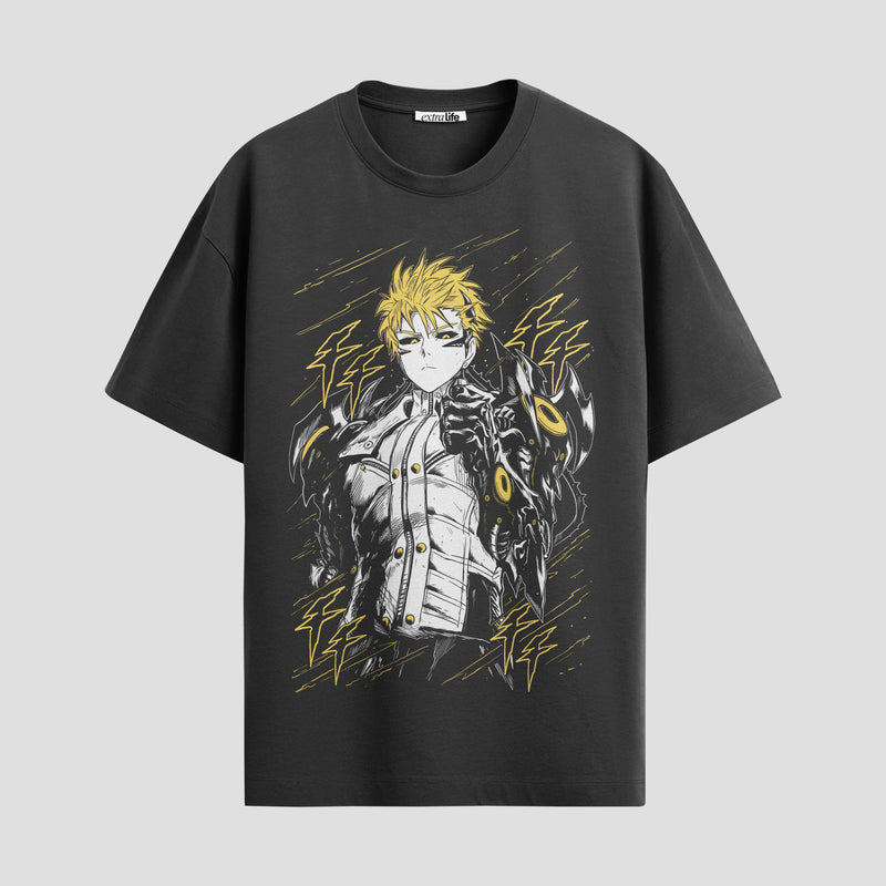 Playera urbana de anime y gaming ExtraLife MX, corte Standard Fit unisex ligero y transpirable en color Deep Black y Pure White, ropa de uso diario para gym y casual.