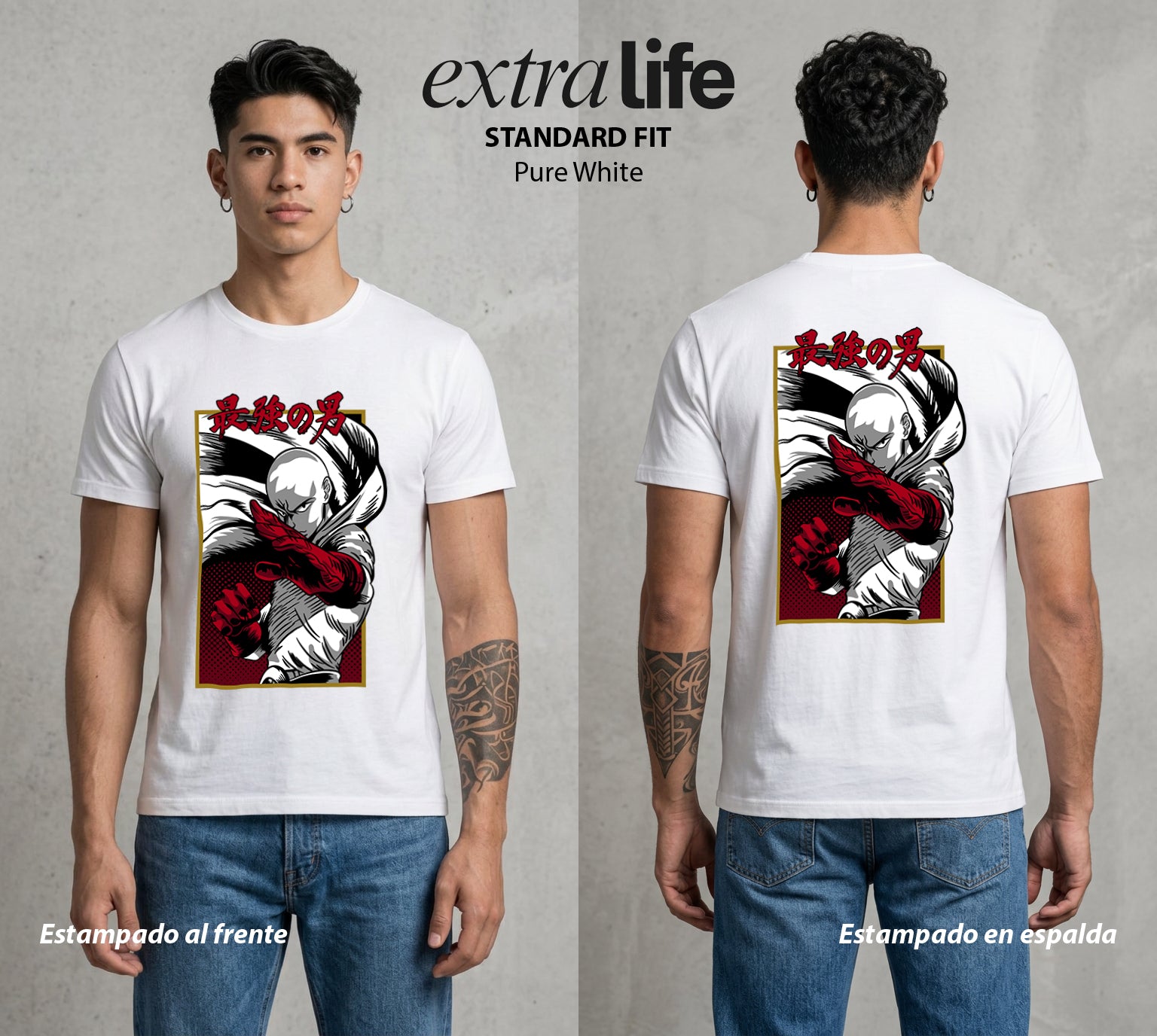 El Heroe por Hobby | Héroe por Hobby #04634 - Playera Standard Fit | Pure White - Foto en modelo