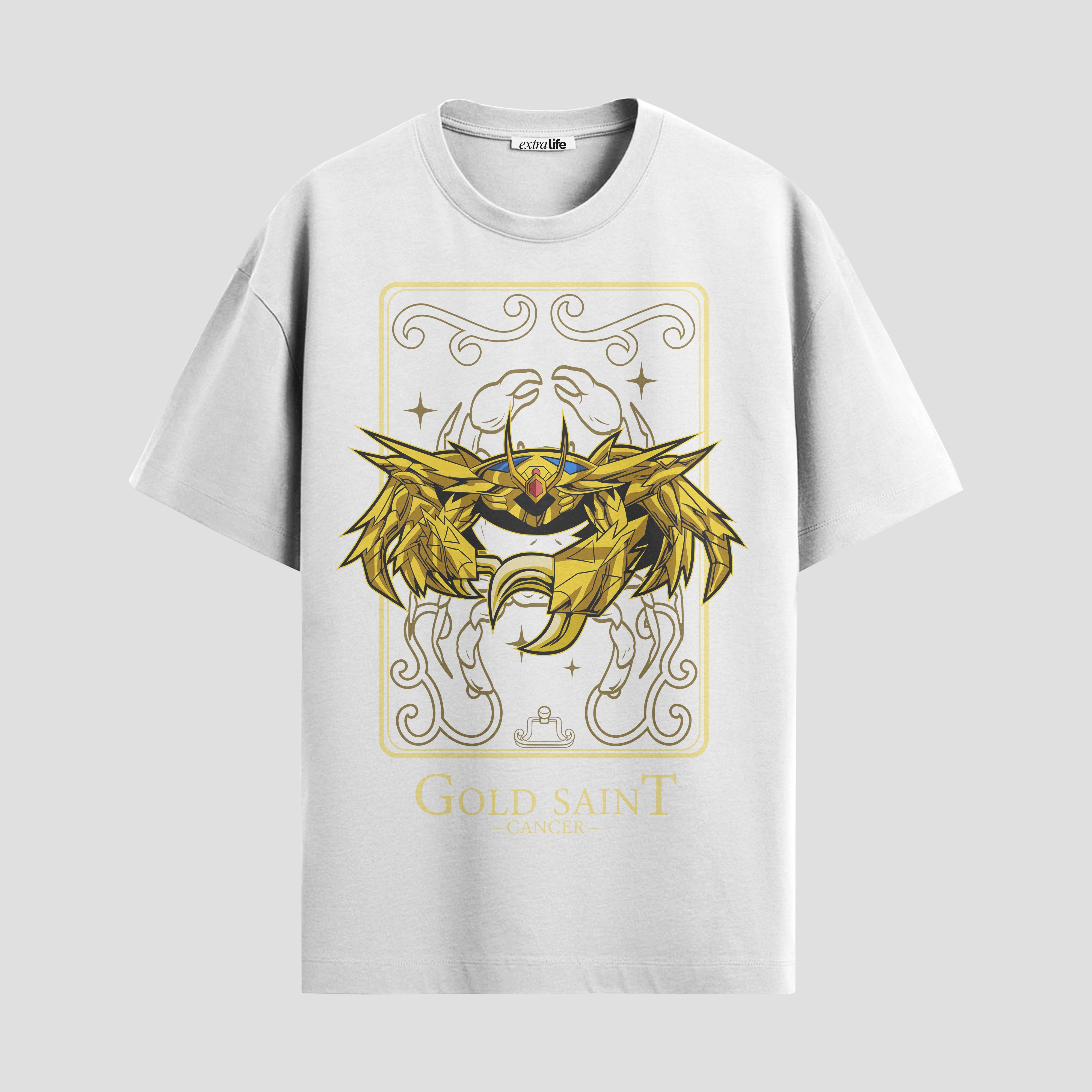 Playera urbana de anime y gaming ExtraLife MX, corte Standard Fit unisex ligero y transpirable en color Deep Black y Pure White, ropa de uso diario para gym y casual.