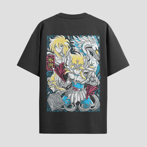Playera urbana de anime y gaming ExtraLife MX, corte Standard Fit unisex ligero y transpirable en color Deep Black y Pure White, ropa de uso diario para gym y casual.