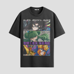 Playera urbana de anime y gaming ExtraLife MX, corte Standard Fit unisex ligero y transpirable en color Deep Black y Pure White, ropa de uso diario para gym y casual.