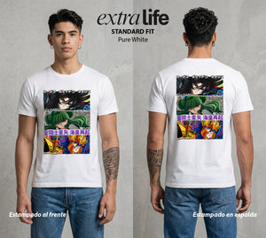 Los Caballeros del Cosmos | Resurgir del Océano #04648 - Playera Standard Fit | Pure White - Foto en modelo