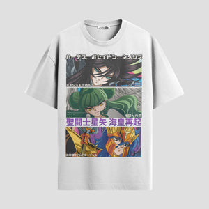 Playera urbana de anime y gaming ExtraLife MX, corte Standard Fit unisex ligero y transpirable en color Deep Black y Pure White, ropa de uso diario para gym y casual.