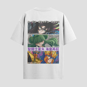 Playera urbana de anime y gaming ExtraLife MX, corte Standard Fit unisex ligero y transpirable en color Deep Black y Pure White, ropa de uso diario para gym y casual.