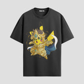 Playera urbana de anime y gaming ExtraLife MX, corte Standard Fit unisex ligero y transpirable en color Deep Black y Pure White, ropa de uso diario para gym y casual.