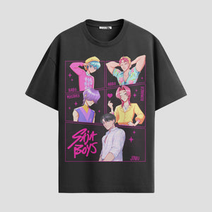 Playera urbana de anime y gaming ExtraLife MX, corte Standard Fit unisex ligero y transpirable en color Deep Black y Pure White, ropa de uso diario para gym y casual.