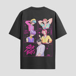 Playera urbana de anime y gaming ExtraLife MX, corte Standard Fit unisex ligero y transpirable en color Deep Black y Pure White, ropa de uso diario para gym y casual.