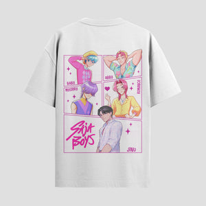Playera urbana de anime y gaming ExtraLife MX, corte Standard Fit unisex ligero y transpirable en color Deep Black y Pure White, ropa de uso diario para gym y casual.