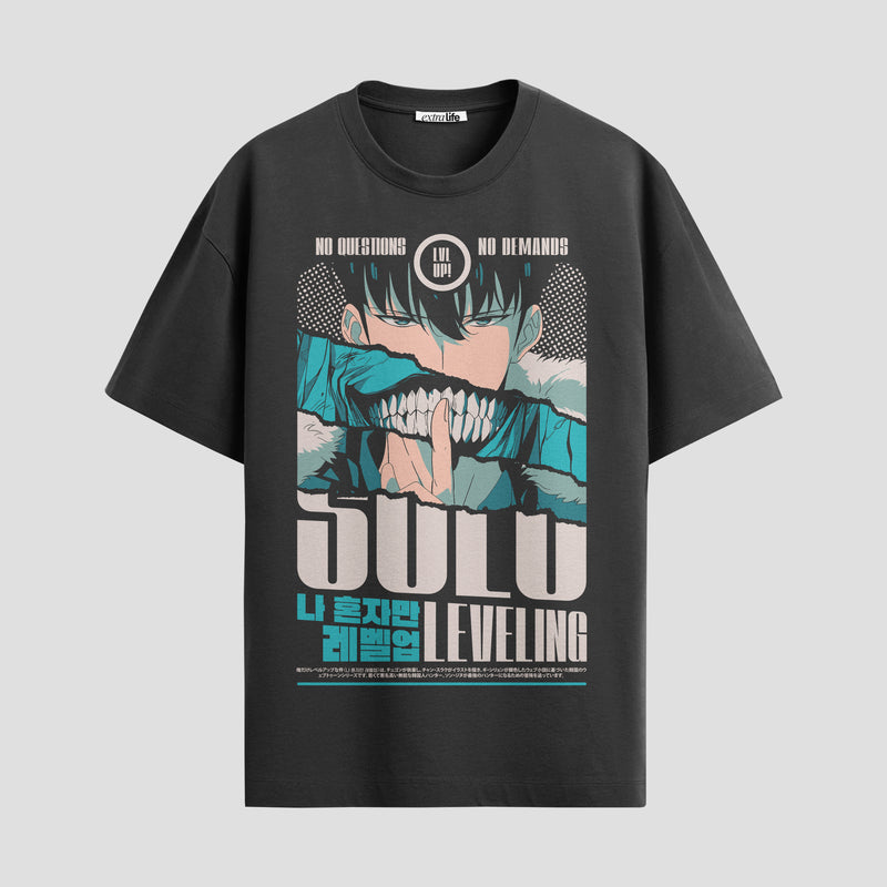 Playera urbana de anime y gaming ExtraLife MX, corte Standard Fit unisex ligero y transpirable en color Deep Black y Pure White, ropa de uso diario para gym y casual.