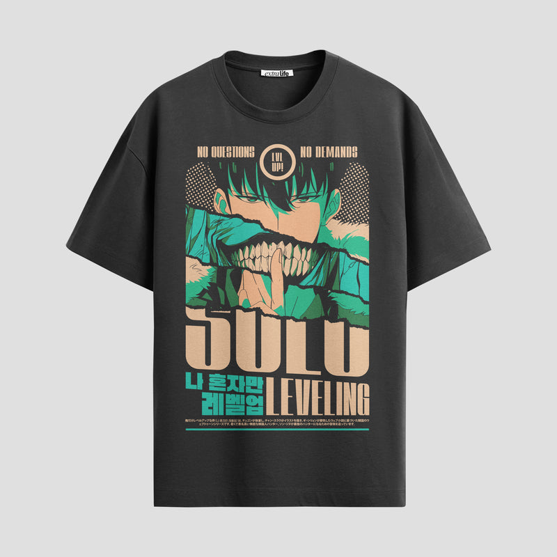 Playera urbana de anime y gaming ExtraLife MX, corte Standard Fit unisex ligero y transpirable en color Deep Black y Pure White, ropa de uso diario para gym y casual.
