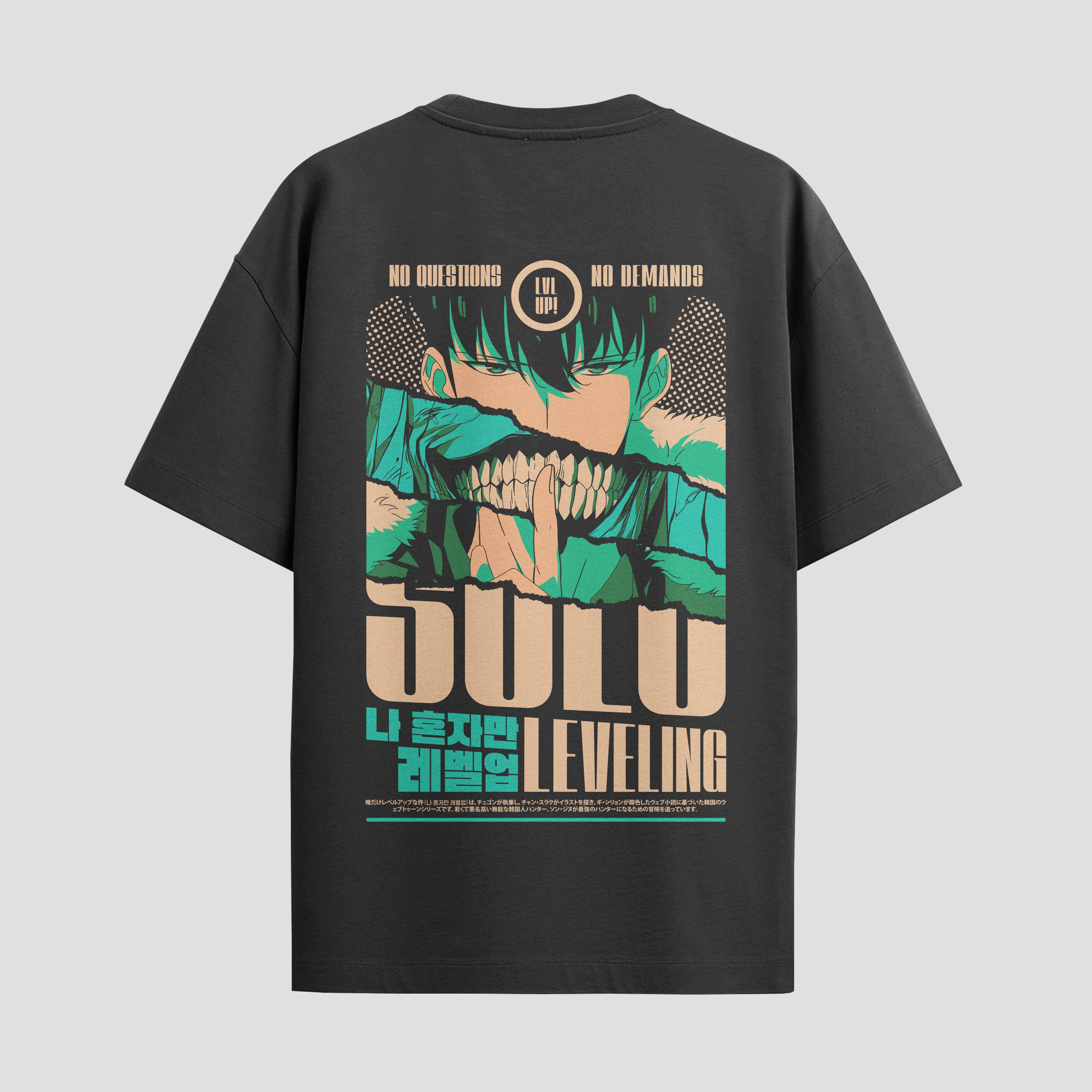 Playera urbana de anime y gaming ExtraLife MX, corte Standard Fit unisex ligero y transpirable en color Deep Black y Pure White, ropa de uso diario para gym y casual.