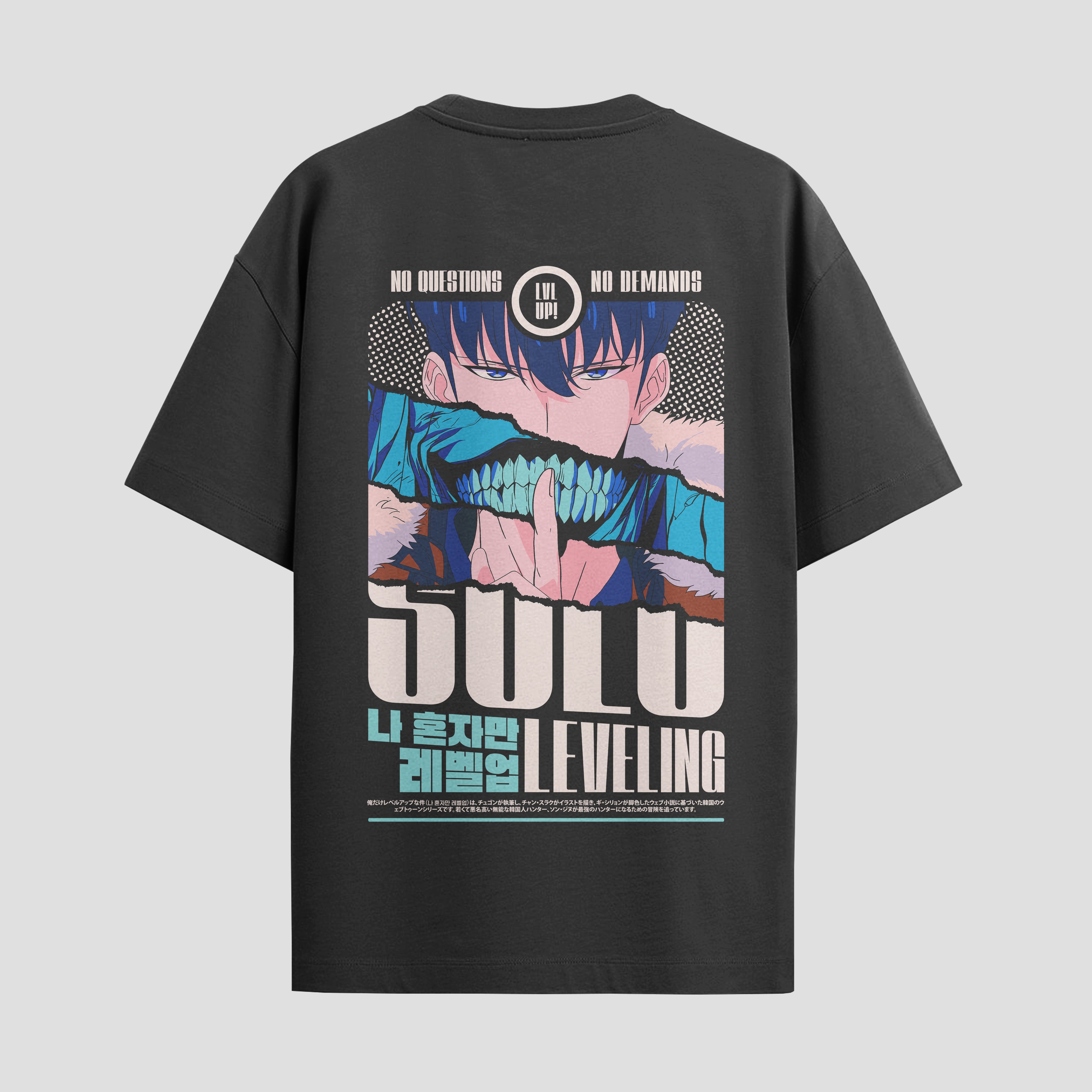 Playera urbana de anime y gaming ExtraLife MX, corte Standard Fit unisex ligero y transpirable en color Deep Black y Pure White, ropa de uso diario para gym y casual.