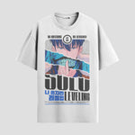 Playera urbana de anime y gaming ExtraLife MX, corte Standard Fit unisex ligero y transpirable en color Deep Black y Pure White, ropa de uso diario para gym y casual.
