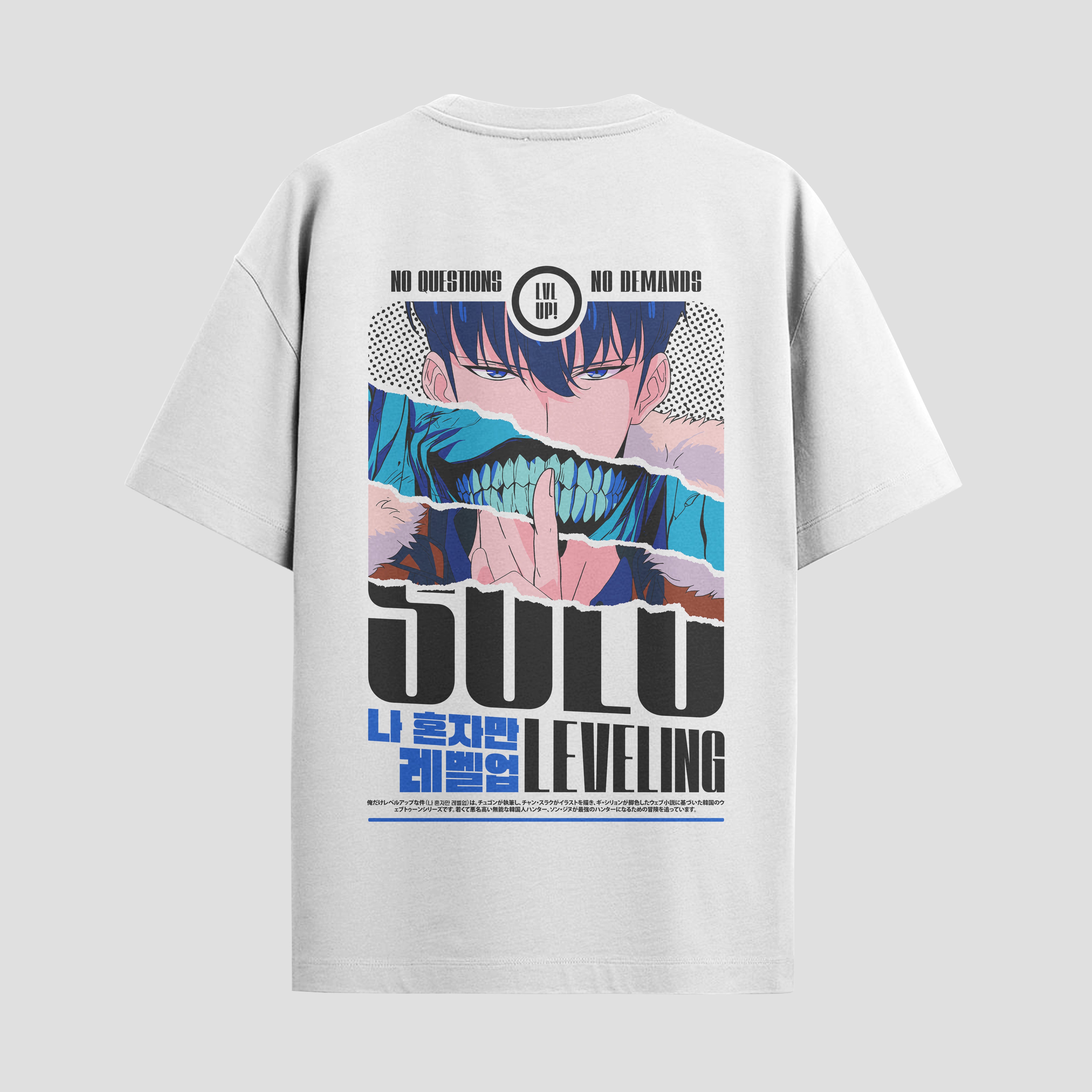 Playera urbana de anime y gaming ExtraLife MX, corte Standard Fit unisex ligero y transpirable en color Deep Black y Pure White, ropa de uso diario para gym y casual.