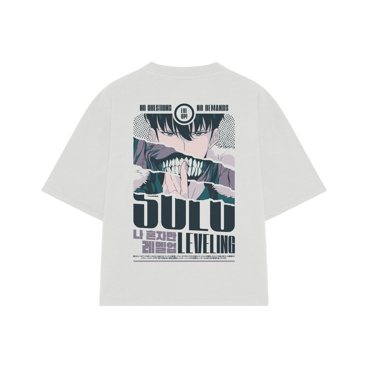Playera streetwear premium de anime y gaming ExtraLife MX, corte oversized drop shoulder ligero y fresco en color Deep Black y Off-White, moda urbana mexicana de culto.