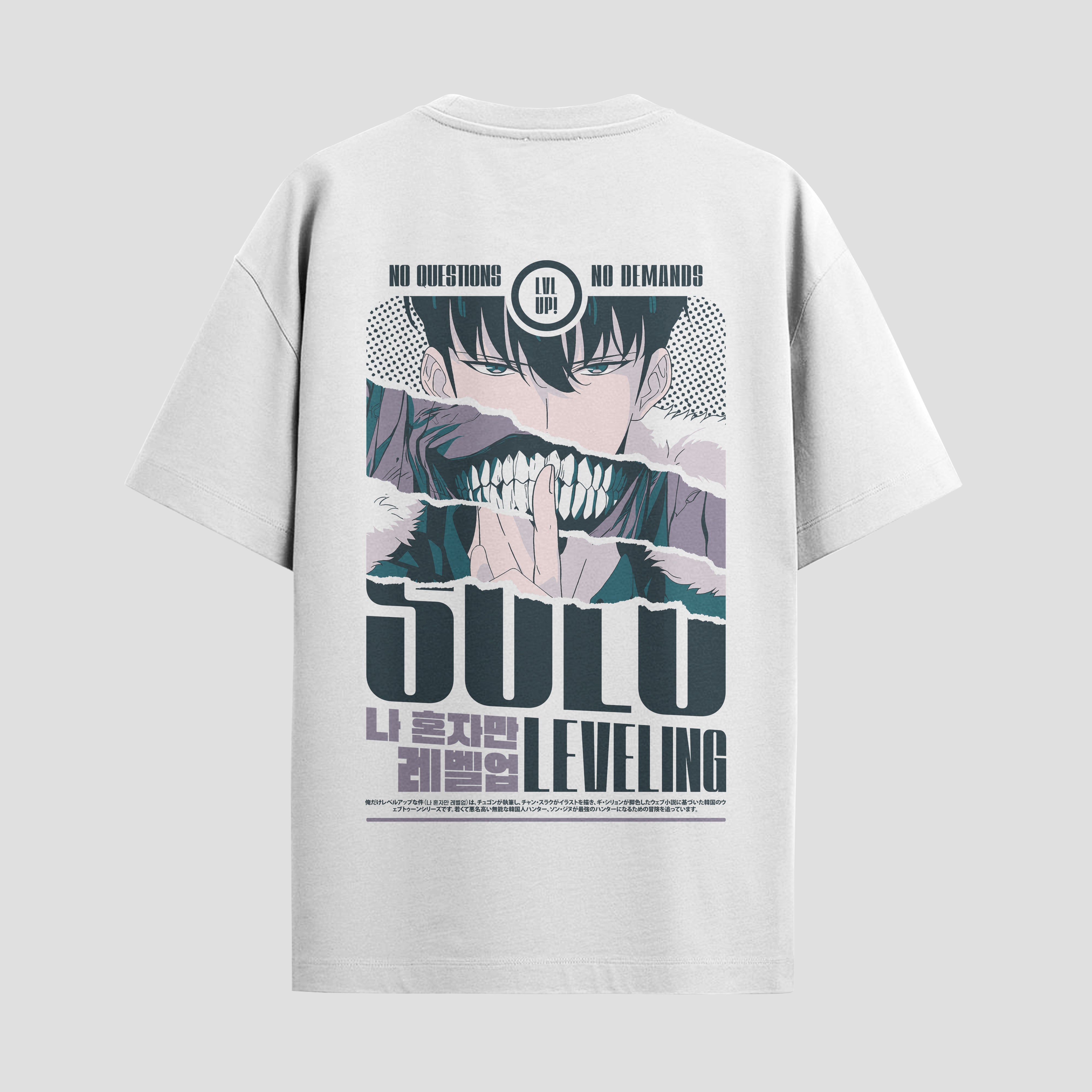 Playera urbana de anime y gaming ExtraLife MX, corte Standard Fit unisex ligero y transpirable en color Deep Black y Pure White, ropa de uso diario para gym y casual.