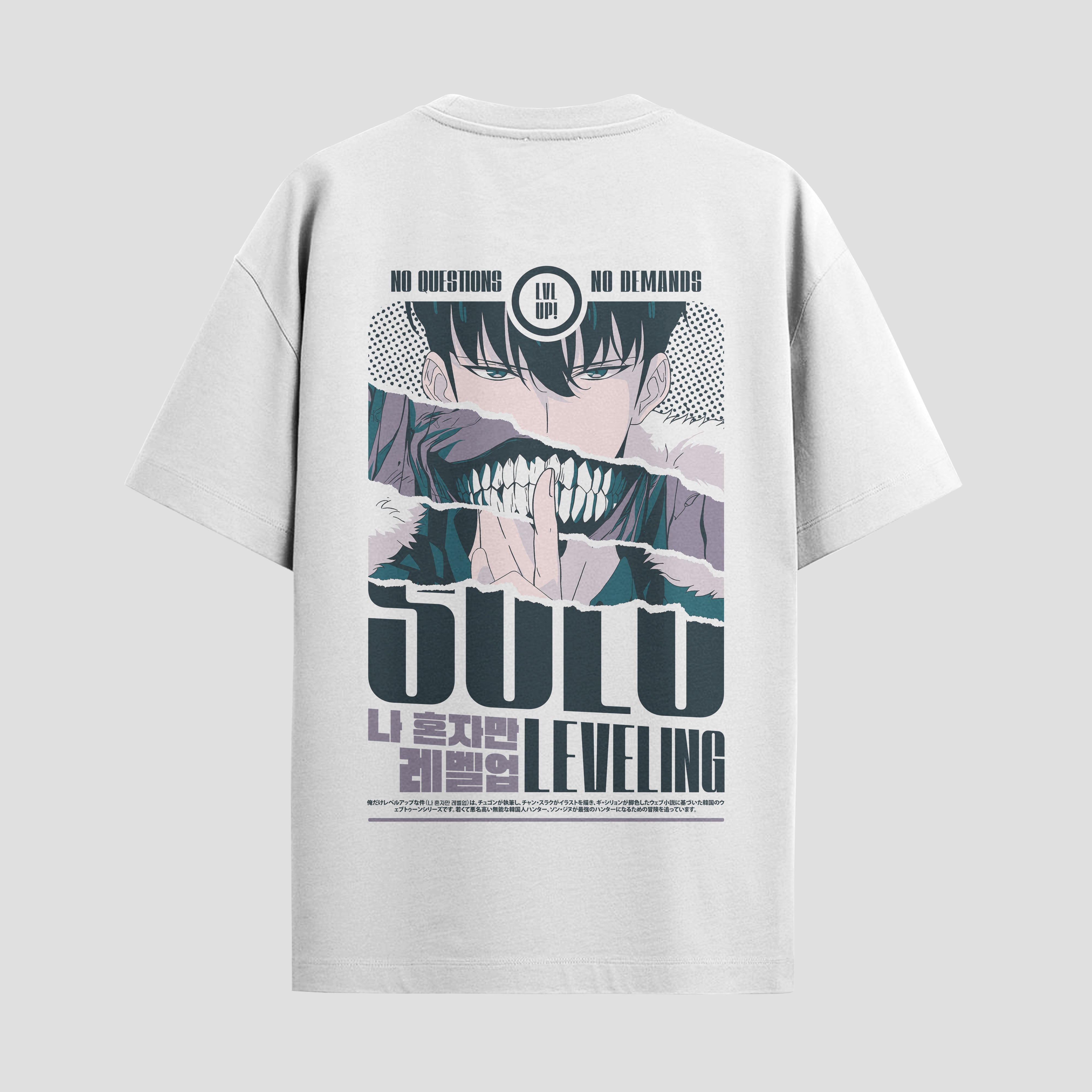 Playera urbana de anime y gaming ExtraLife MX, corte Standard Fit unisex ligero y transpirable en color Deep Black y Pure White, ropa de uso diario para gym y casual.