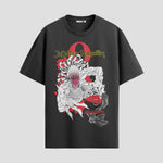 Playera urbana de anime y gaming ExtraLife MX, corte Standard Fit unisex ligero y transpirable en color Deep Black y Pure White, ropa de uso diario para gym y casual.