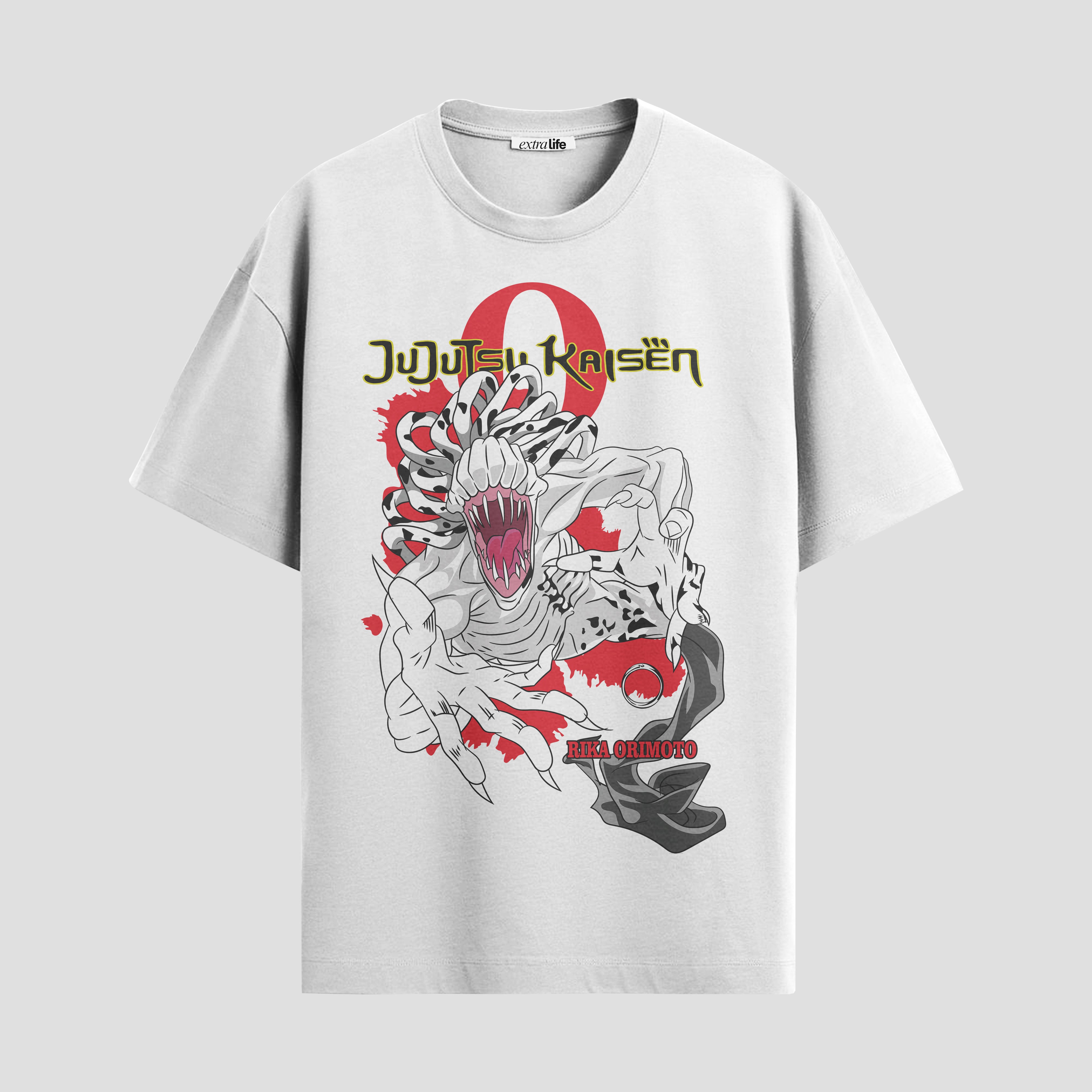 Playera urbana de anime y gaming ExtraLife MX, corte Standard Fit unisex ligero y transpirable en color Deep Black y Pure White, ropa de uso diario para gym y casual.