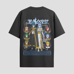 Playera urbana de anime y gaming ExtraLife MX, corte Standard Fit unisex ligero y transpirable en color Deep Black y Pure White, ropa de uso diario para gym y casual.