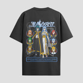 Playera urbana de anime y gaming ExtraLife MX, corte Standard Fit unisex ligero y transpirable en color Deep Black y Pure White, ropa de uso diario para gym y casual.
